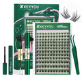 KEYYOU LASH Lash Clusters Kit F03 – Manga Lashes 8-18mm C Curl, 144pcs with Remover & Seal