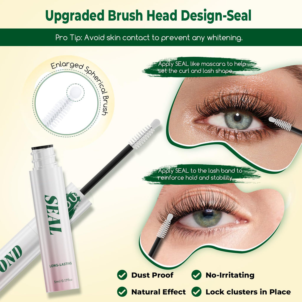 KEYYOU LASH Black & White Lash Glue Set – Vegan, 72–150h Hold, Waterproof