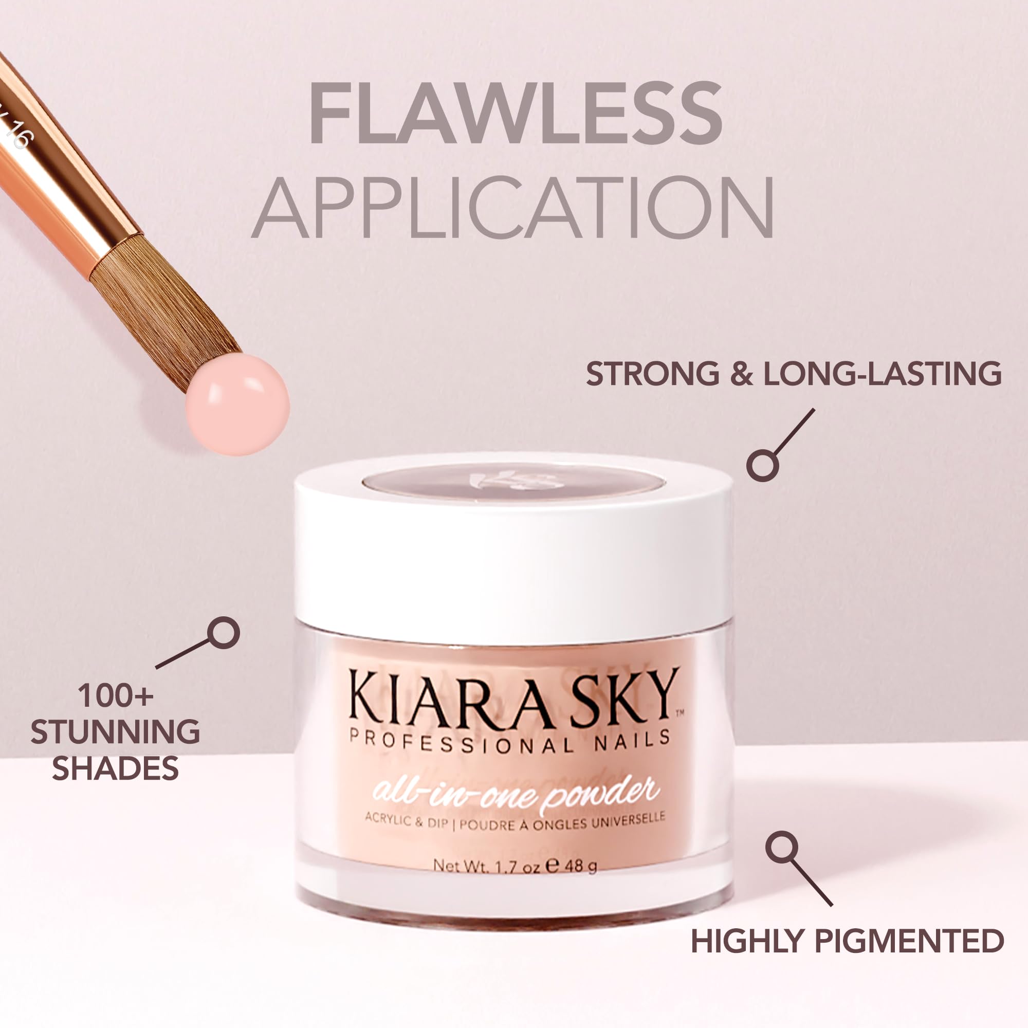 Kiara Sky All-In-One Acrylic Nail Powder – Chic Happens | Multi-Use Dip & Sculpting 2 oz