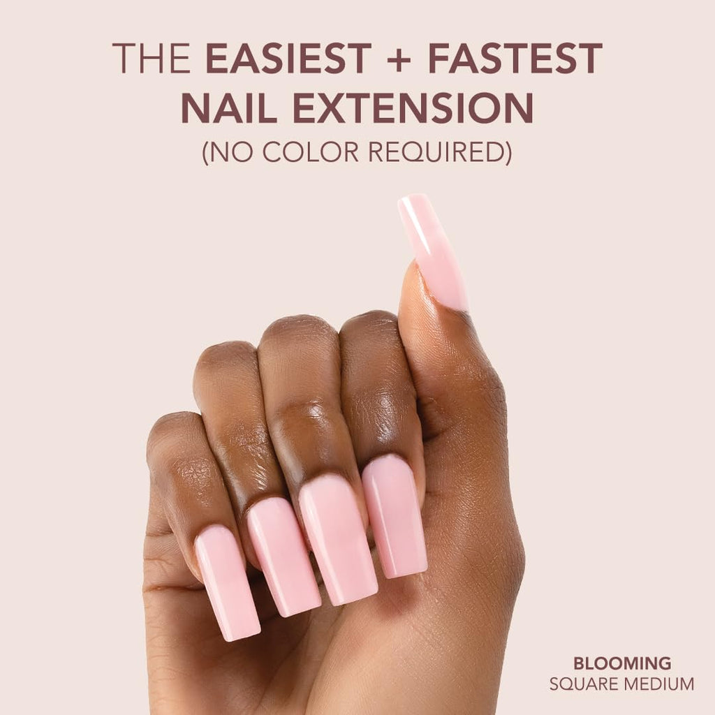 Kiara Sky Blooming Square Medium Cover Gelly Tips – Soak Off Pre-Shaped Soft Gel Nail Extensions