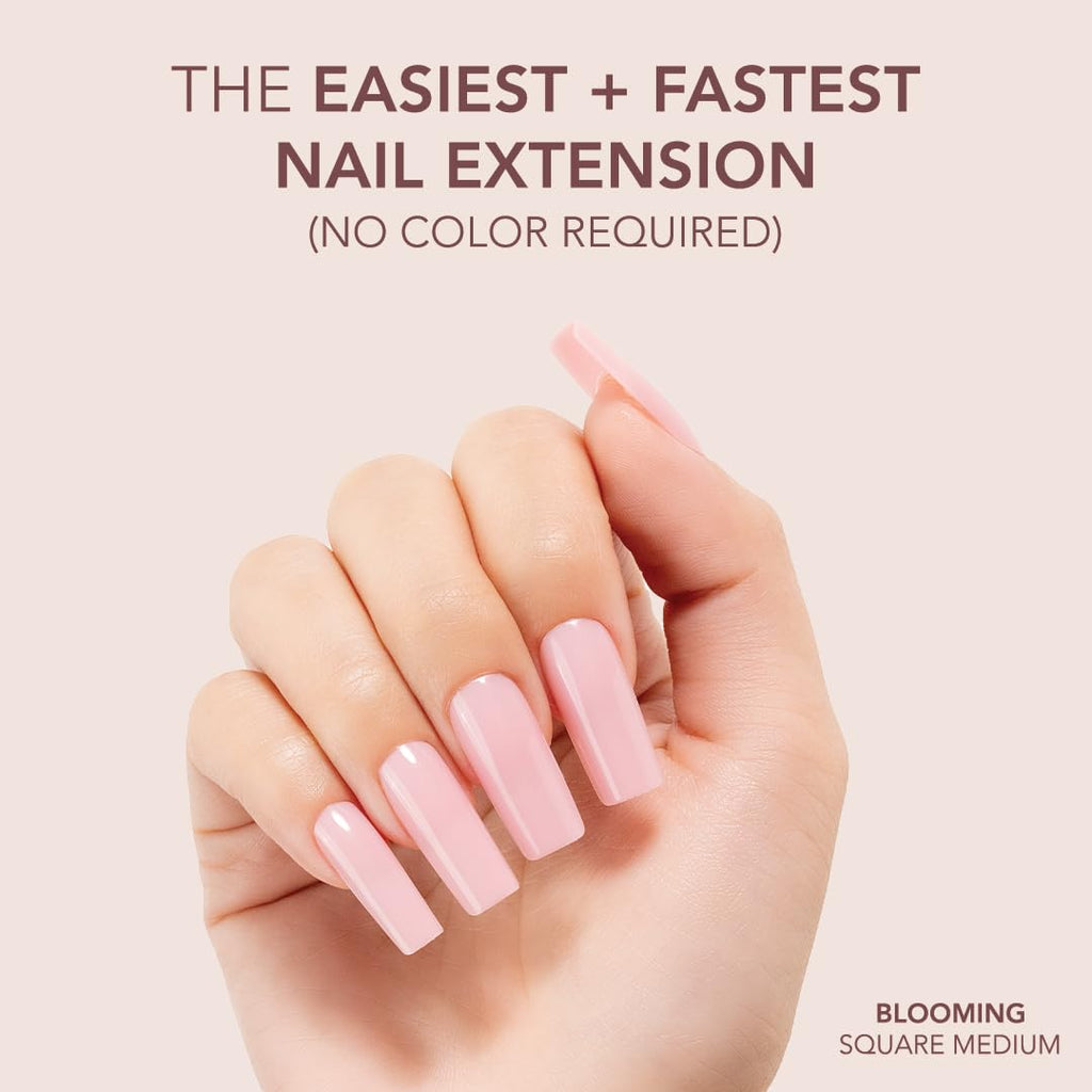 Kiara Sky Blooming Square Medium Cover Gelly Tips – Soak Off Pre-Shaped Soft Gel Nail Extensions