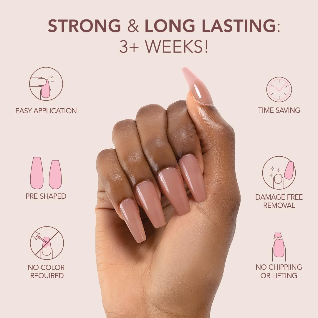 Kiara Sky Cover Gelly Tips – Square Medium Soak Off Pre-Shaped Extensions | One of a Kind