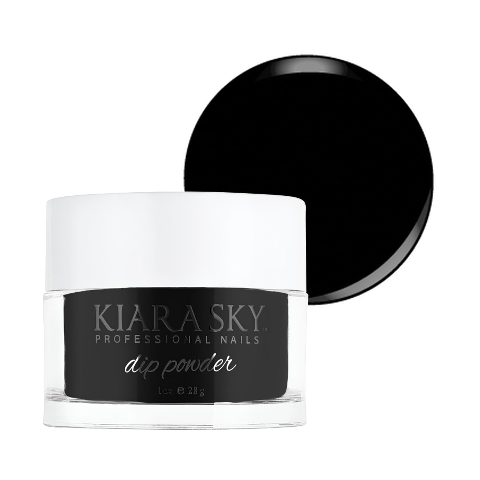 Kiara Sky Dip Powder Black to Black – 1 oz | Professional Nail Dip Powder