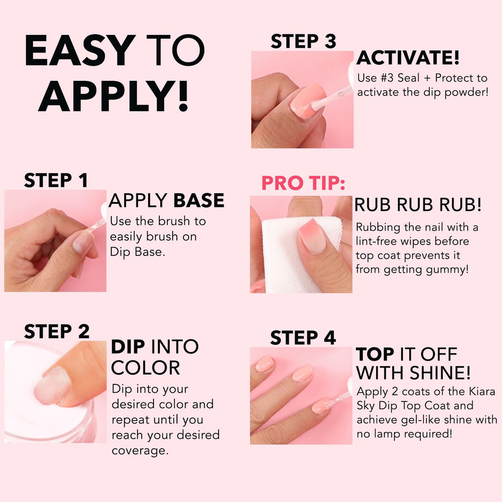Kiara Sky Dip Powder Essentials 2 oz – Medium Pink for French Nails