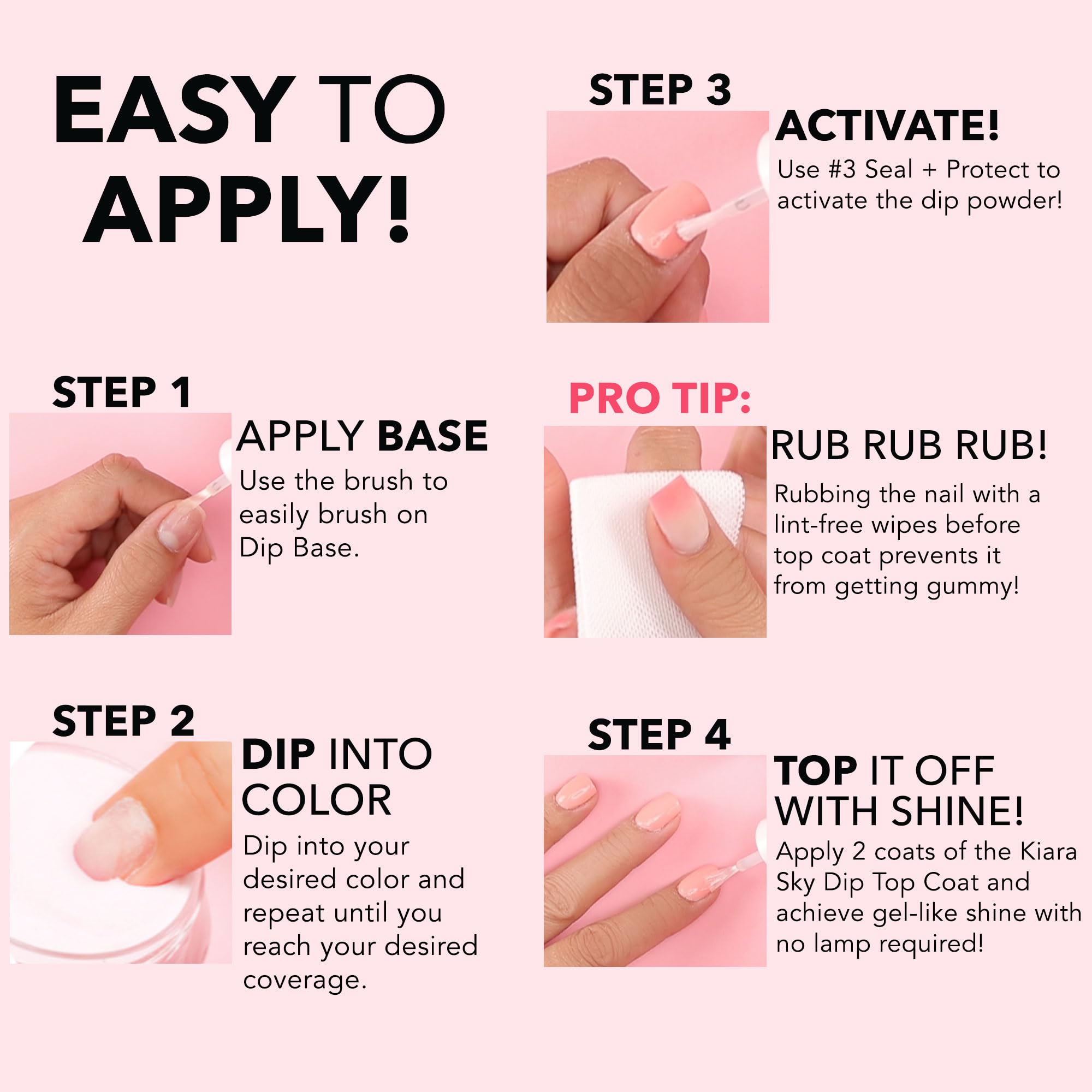 Kiara Sky Dip Powder Essentials 2 oz – Dark Pink