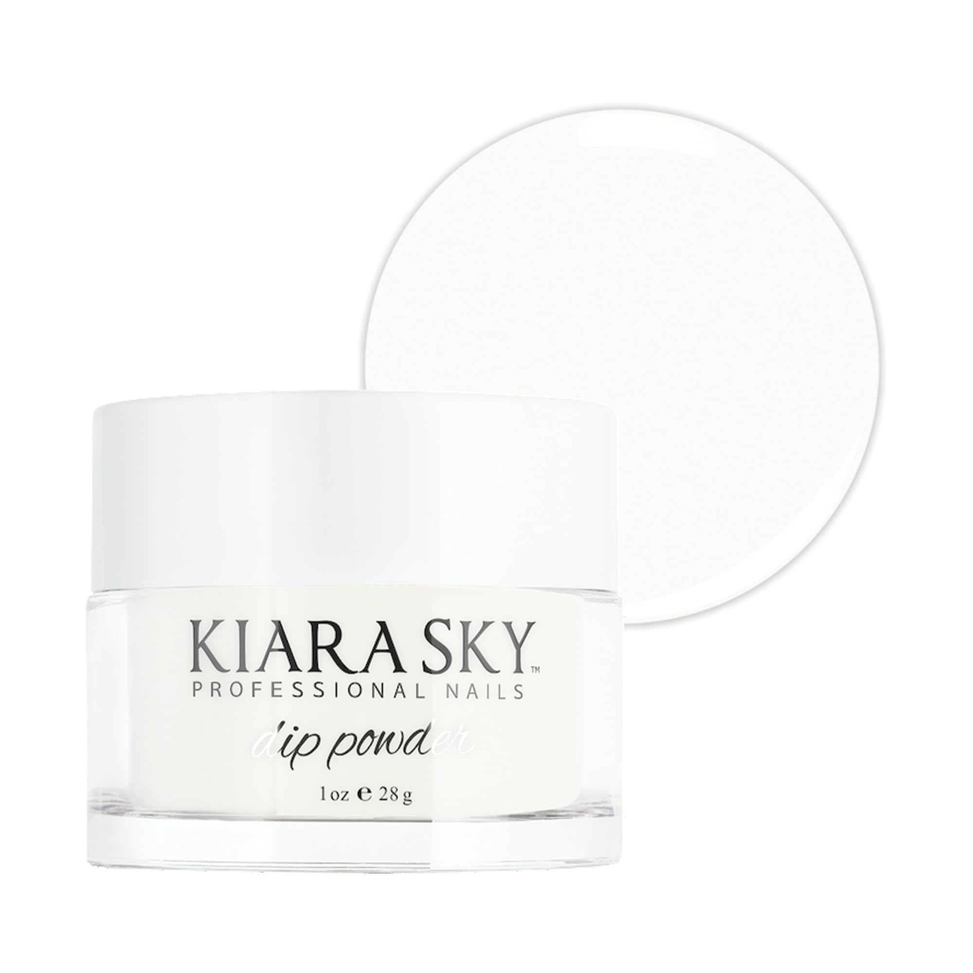 Kiara Sky Dip Powder Milky White – 1 oz | White Tones for Natural Nails