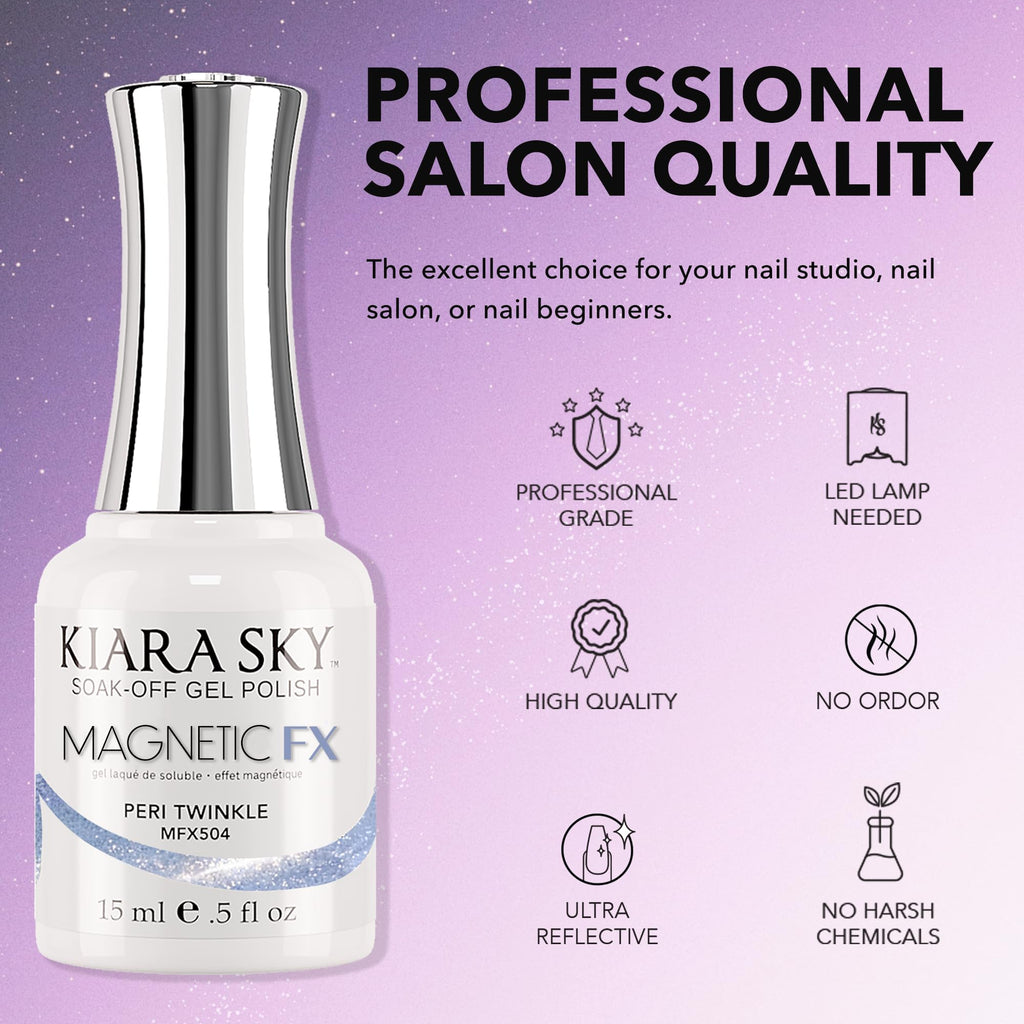 KIARA SKY Gel Polish MagneticFX Peri Twinkle Cat Eye Effect – Soak Off 15ml