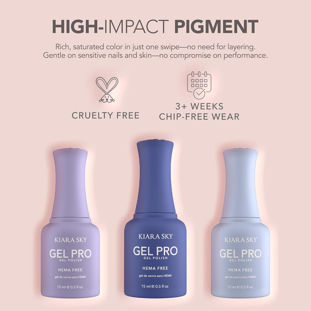 KIARA SKY Gel Pro HEMA-FREE Gel Nail Polish – The Fall Edit, 12 Shades (0.5 Fl Oz Each)