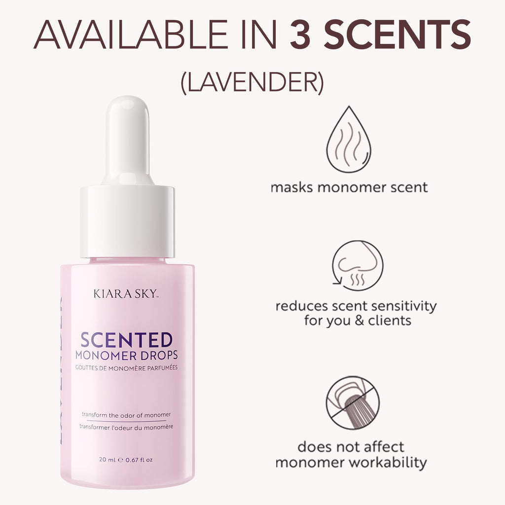 KIARA SKY Monomer Scented Drops 0.67 fl oz - Lavender Odor Neutralizer for Liquid Acrylic Monomer