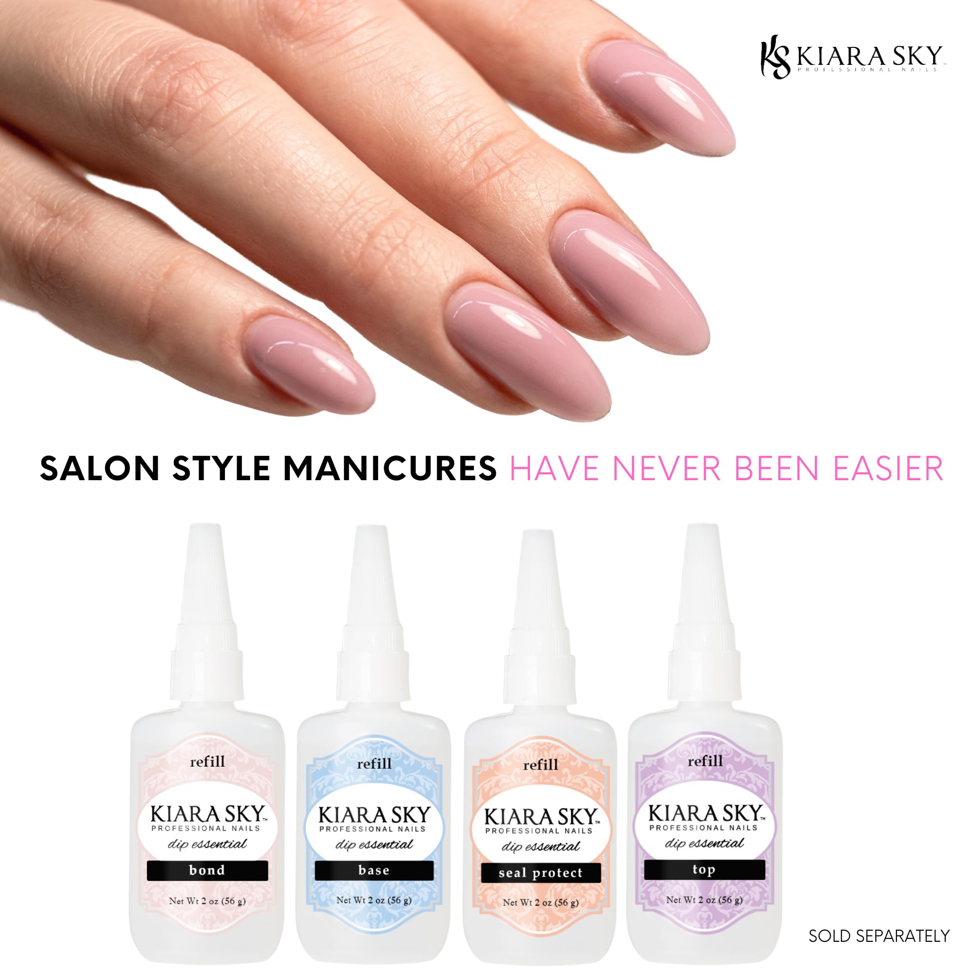 KIARA SKY Dip Bond Step 1 | 2 oz Refill for Nail Prep & Adhesion