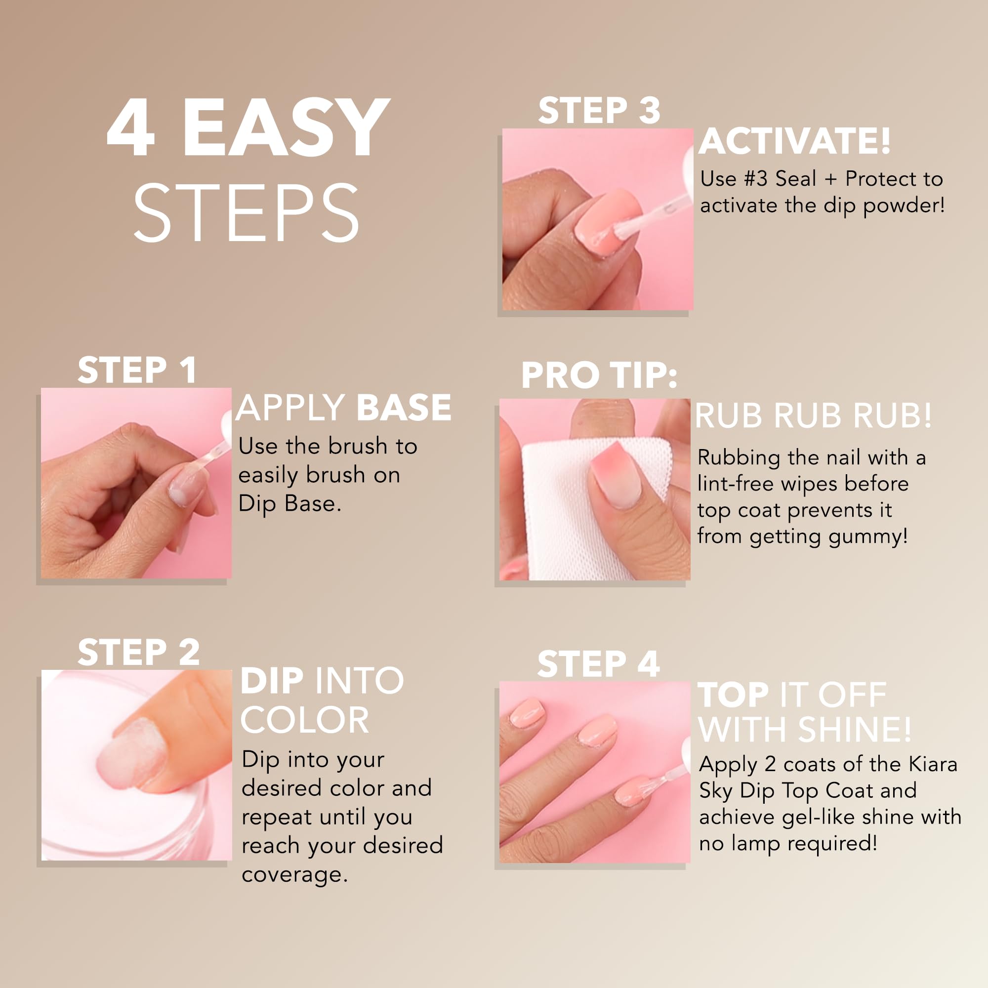 Kiara Sky Color Dip Powder Kit – Mini Starter Set for French Manicures & Overlays