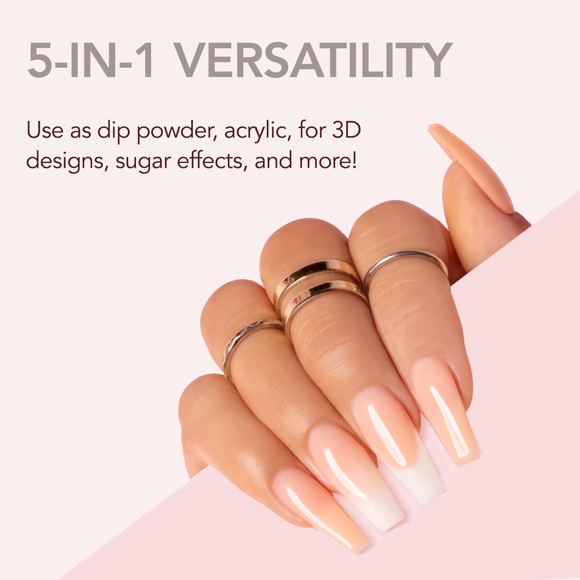 Kiara Sky All-In-One Acrylic Powders – So Romantic Cover Powder (2 oz) for Pro Nail Art