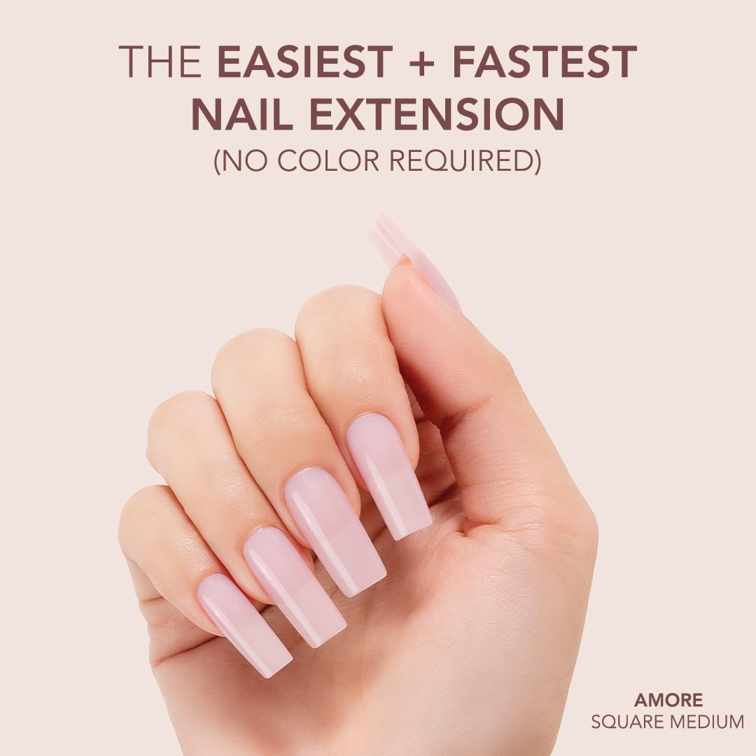 Kiara Sky Square Medium Cover Gelly Tips Amore – Soak Off Pre-Shaped Extensions