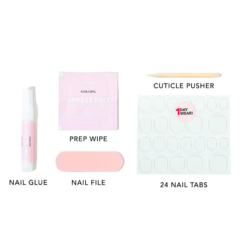 Kiara Sky XPRESS PRO 100% Acrylic Nails — Almond Short Limoncello, 30-Piece Kit