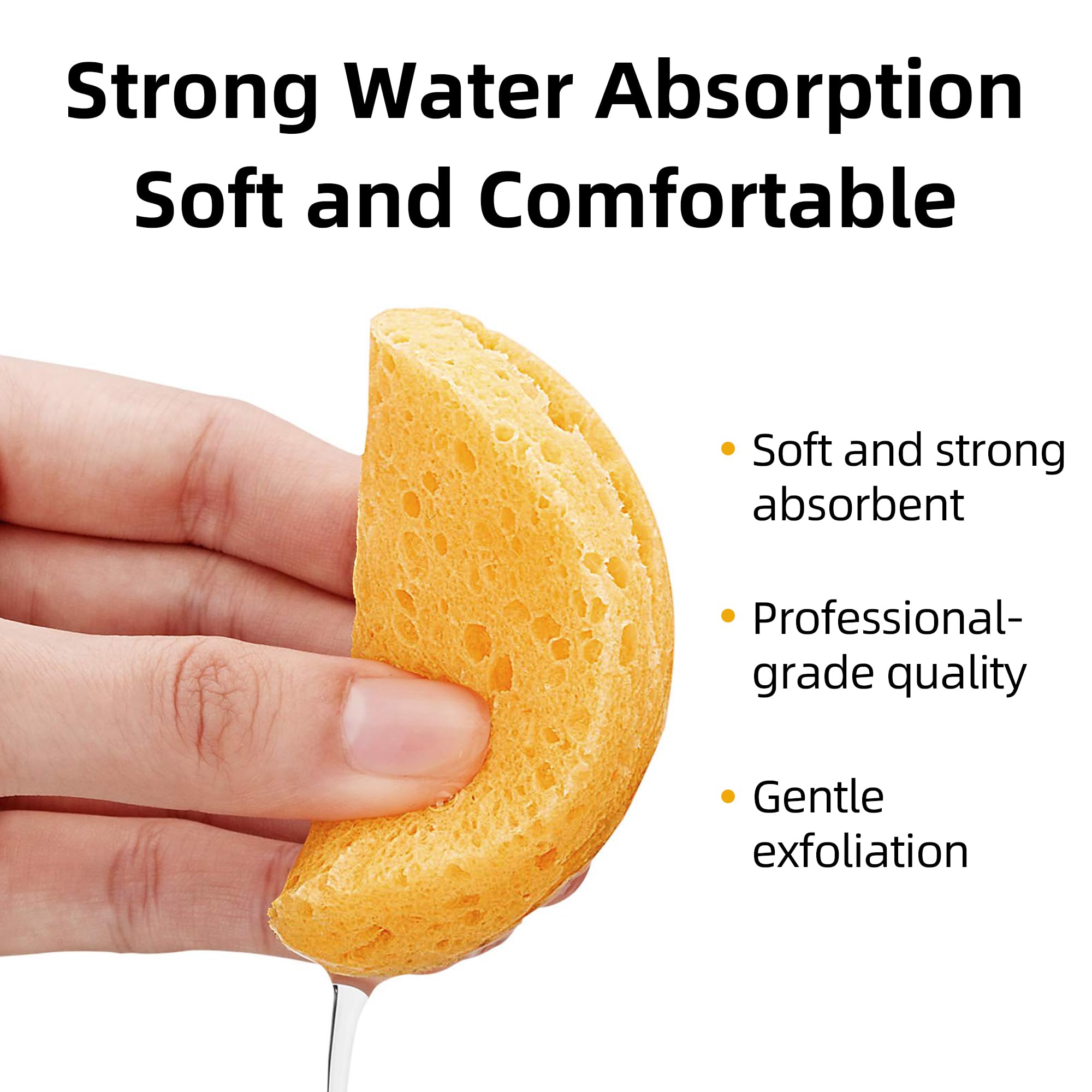 Kickleen 120-Count Compressed Facial Sponges – Natural Cellulose Spa Sponges for Daily Cleansing