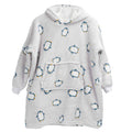 Daisy Dreamer Kids Oversized Hooded Penguin Blanket Hoodie Plush Flannel Fleece Super Soft Cotton Rich Essential