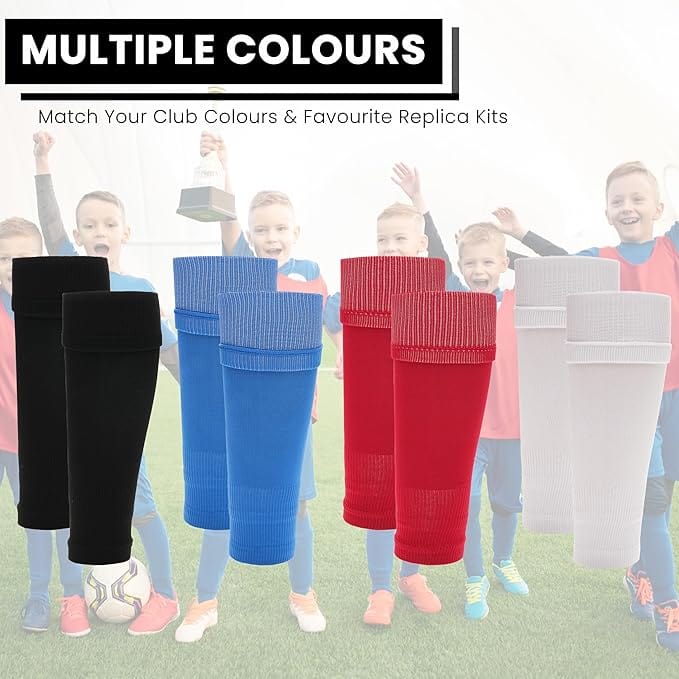 Sock Stack Kids Leg Sleeve Compression Socks White Fits Over Calf Shin Pads Breathable Durable