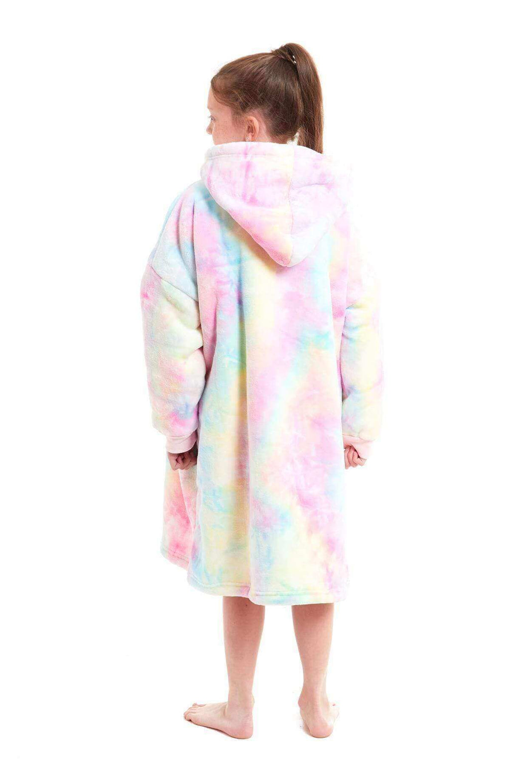 Daisy Dreamer Kids Oversized Hooded Fleece Blanket With Reversible Sherpa Double Pocket