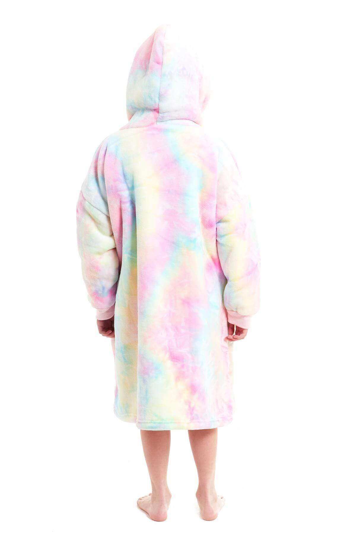 Daisy Dreamer Kids Oversized Hooded Fleece Blanket With Reversible Sherpa Double Pocket