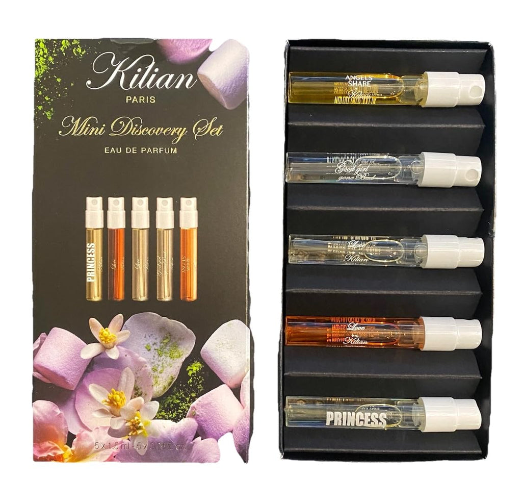 Kilian Paris Mini Discovery Set – 5x1.5ml Eau de Parfum Sampler (Love Don't Be Shy, Princess, Angels' Share, Good Girl Gone Bad, Love Don't Be Shy Eau Fraiche)