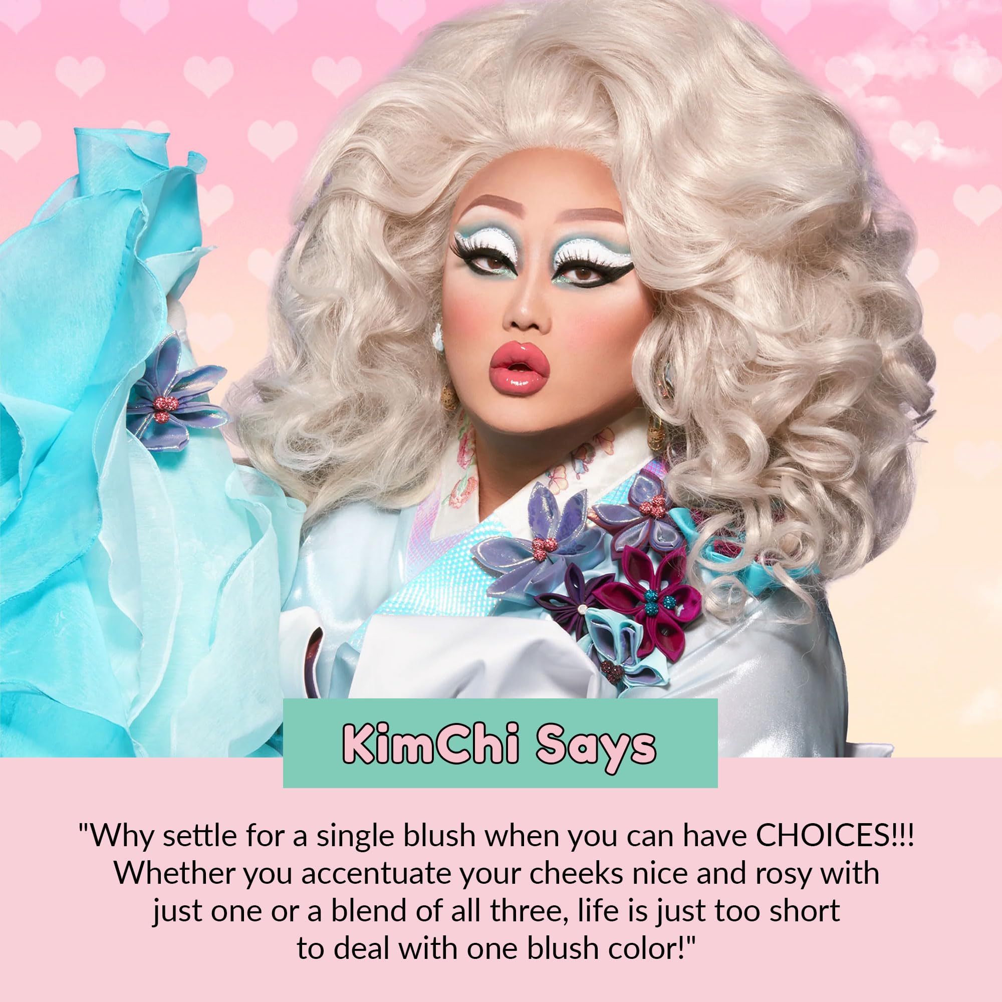 KimChi Chic Beauty Cheeky 3Some Blush Trio – 3-Color Palette in Bonita Señorita (03)