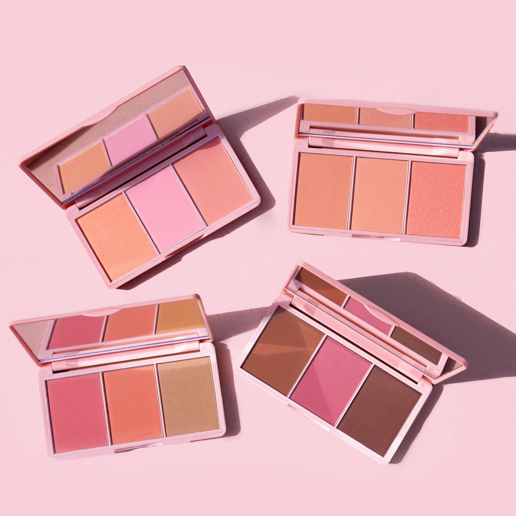 KimChi Chic Beauty Cheeky 3Some Blush Trio – 3-Color Palette in Bonita Señorita (03)