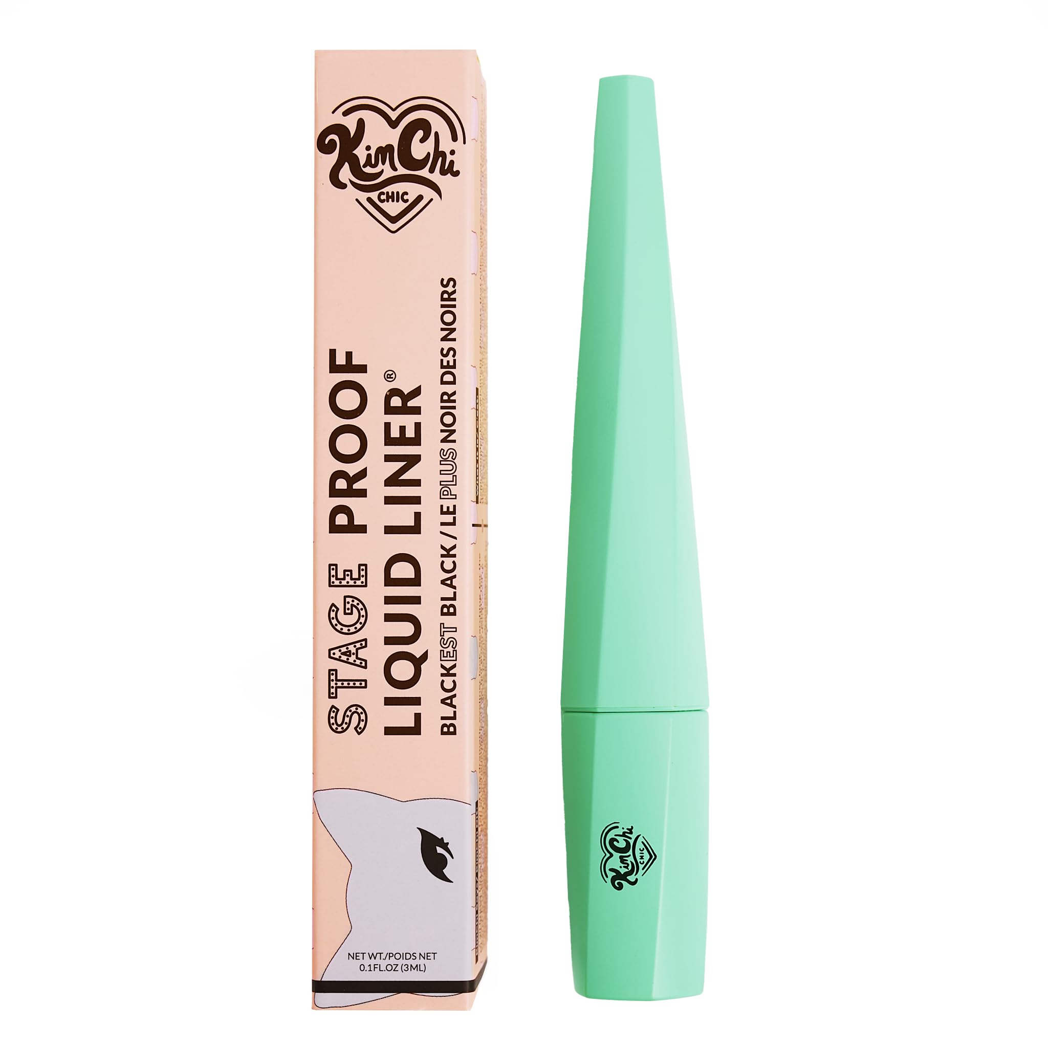 KimChiChic Beauty Stage Proof Liquid Liner – Waterproof, Smudge-Proof, Blackest Black