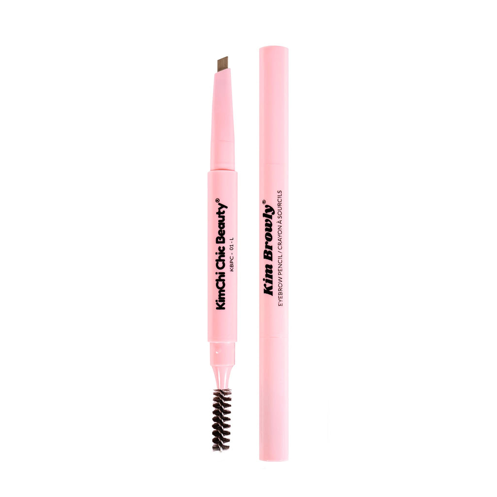 KimChiChic Beauty KimBrowly Eyebrow Pencil – Slim Mechanical Brow with Spoolie, Natural Definition (01 Blonde)