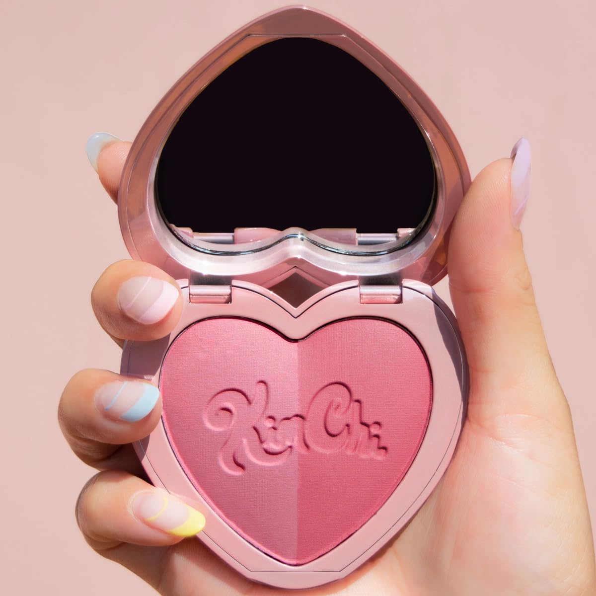 KimChiChic Beauty Thailor Blush Duo – Heart-Shaped Compact, Buildable Glow