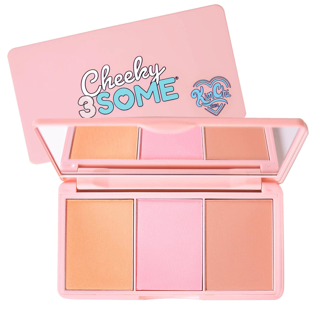 KimChiChic Beauty Cheeky 3Some Blush Trio – 3-Color Blush Palette with Mirror (0.47 oz)