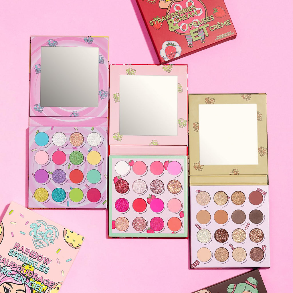 KimChiChic Beauty Donut Collection Eyeshadow Palette – 16 Matte, Pigment & Glitter Shadows
