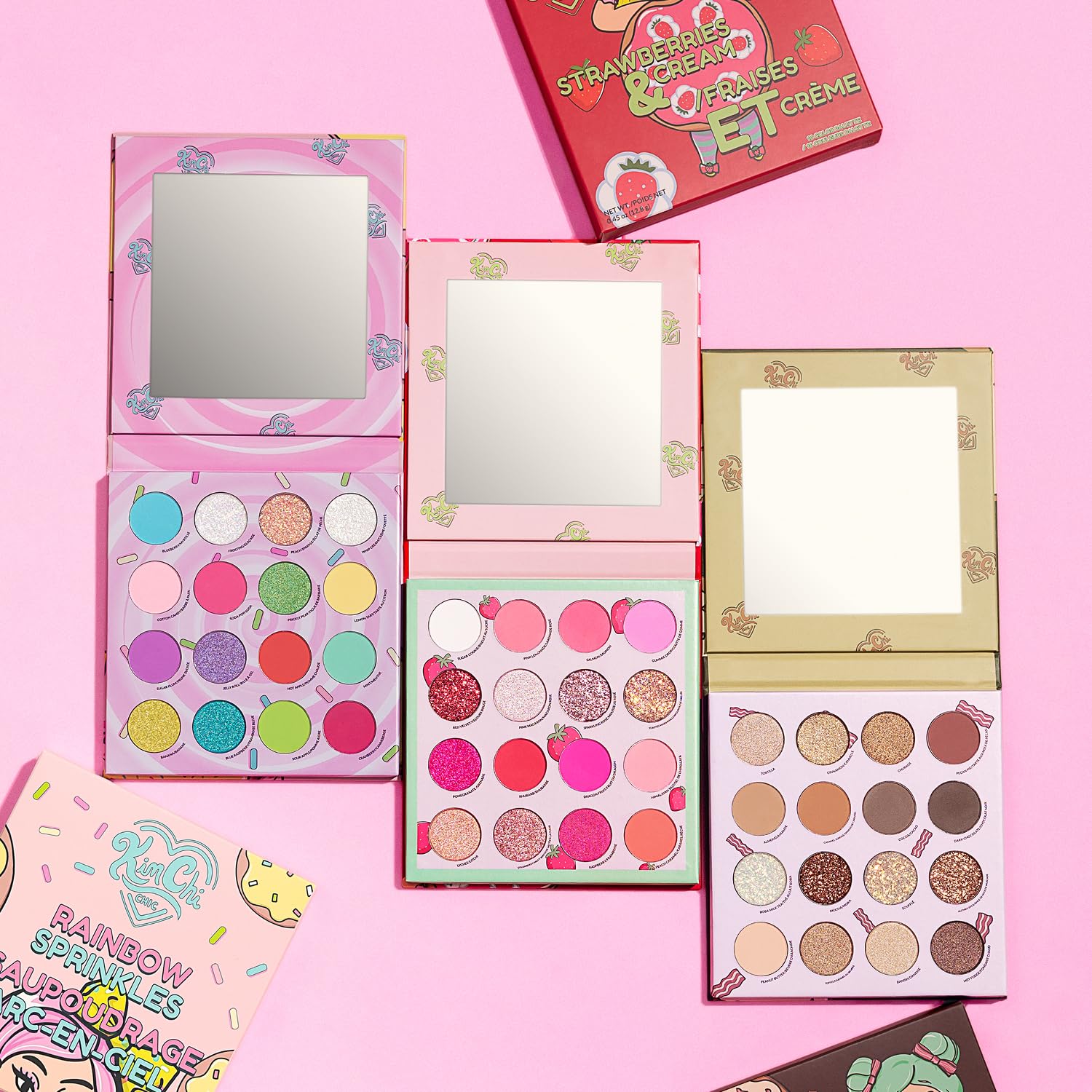 KimChiChic Beauty Donut Collection Eyeshadow Palette – 16 Matte, Pigment & Glitter Shadows