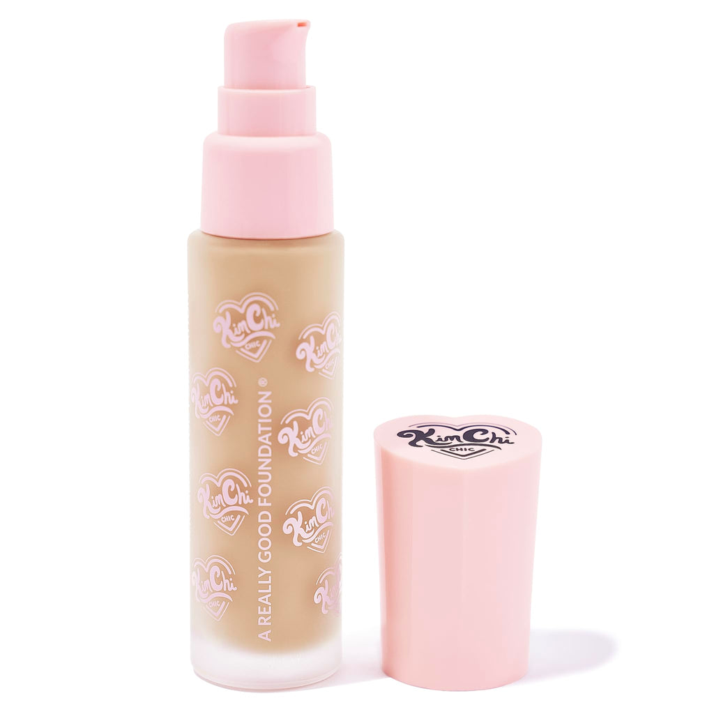 KimChiChic Beauty A Really Good Foundation | Medium to Full Coverage | Lightweight, Long-Lasting | Vegan & Cruelty-Free | 1.0 fl oz | 109L Light + Warm Undertones
