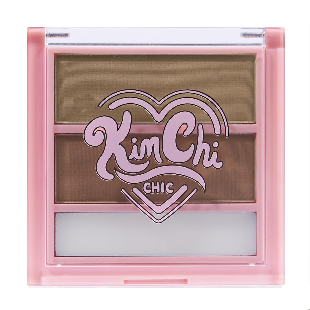 Kimchi Chic Kimbrowly Eyebrow Powder Duo with Brow Wax – Natural 3D Brows, Cruelty-Free