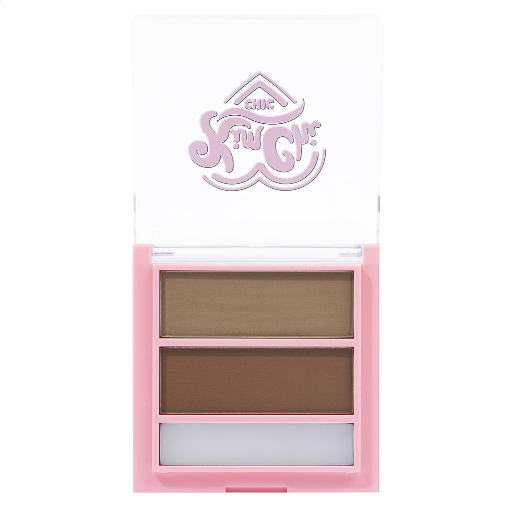 Kimchi Chic Kimbrowly Eyebrow Powder Duo with Brow Wax – Natural 3D Brows, Cruelty-Free