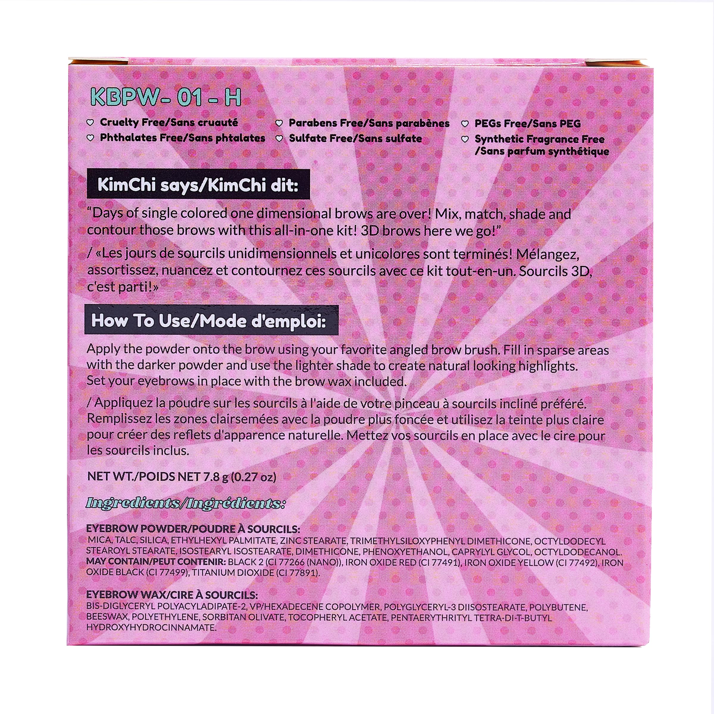 Kimchi Chic Kimbrowly Eyebrow Powder Duo with Brow Wax – Natural 3D Brows, Cruelty-Free