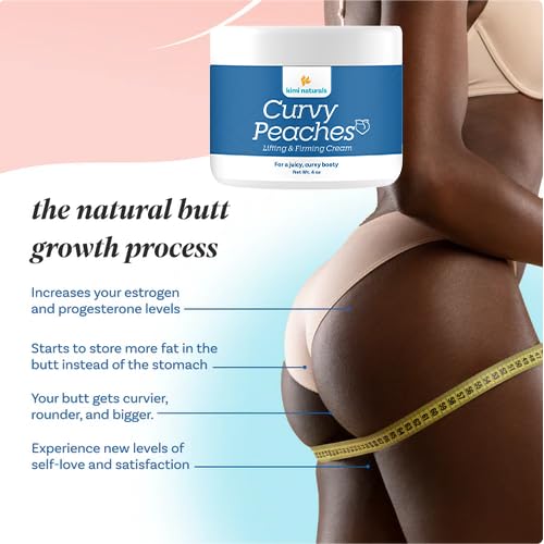 KIMI Naturals Curvy Peaches Butt Enhancement Cream – Fast Growth & Firming (4 oz)