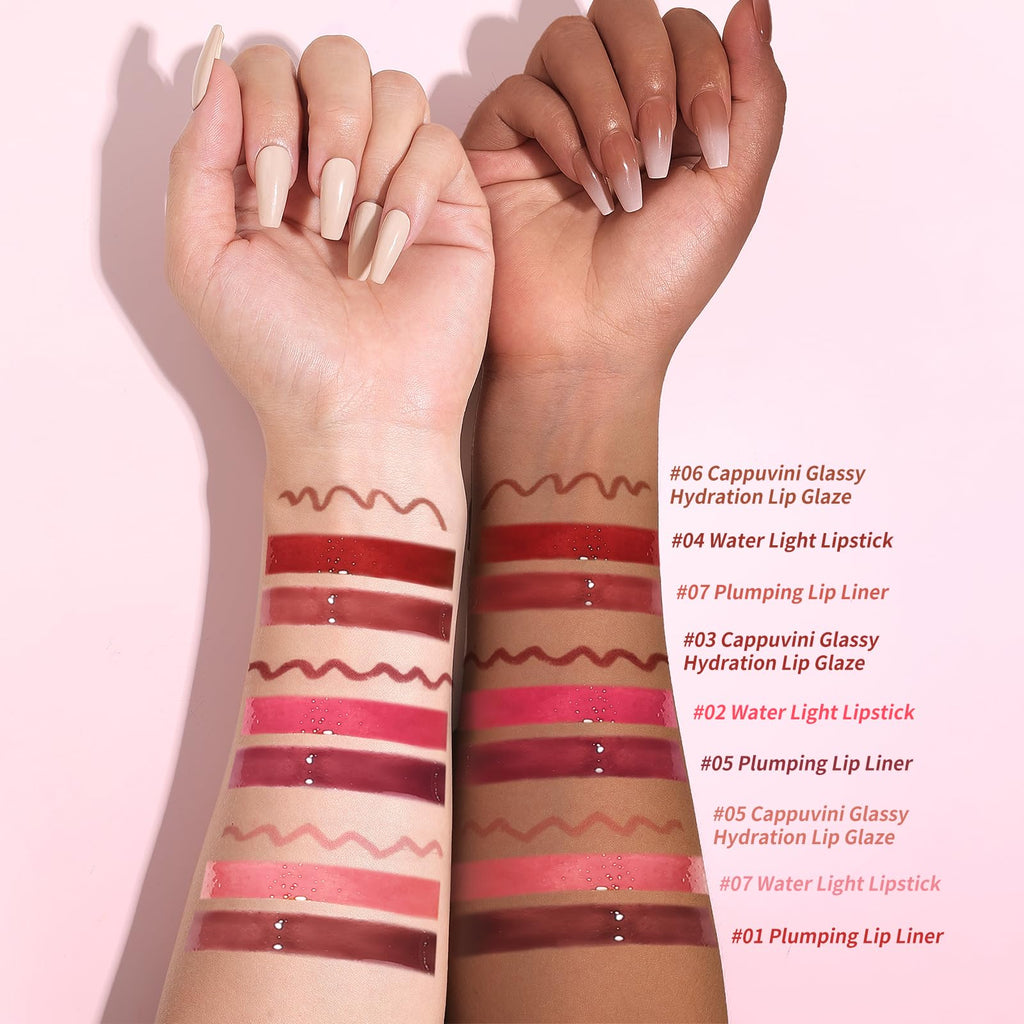 KIMUSE 3PCS Lip Combo Set – Matte Lip Liner, Hydrating Tinted Lip Balm & Juicy Lip Gloss Tint | Non-Sticky, Long-Lasting