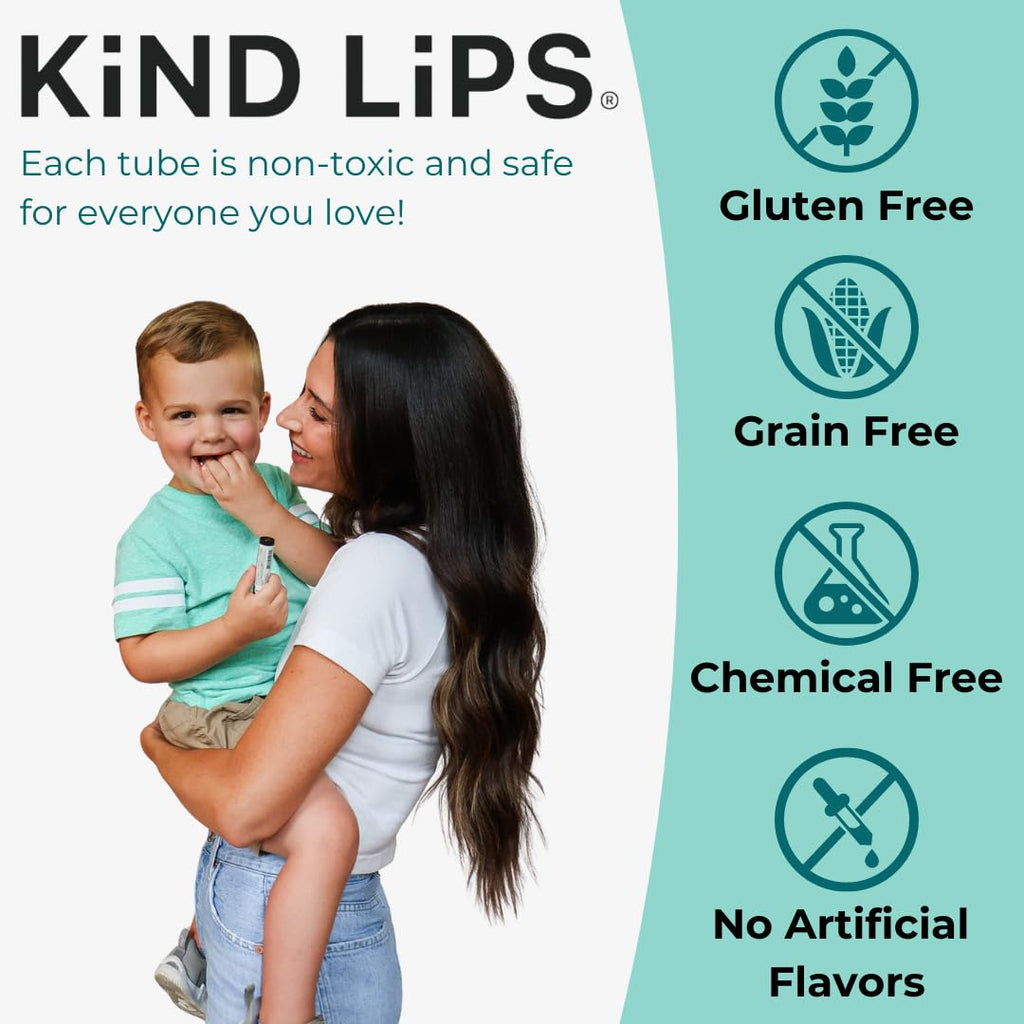 Kind Lips Georgia Peach Organic Lip Balm – 5 Pack | Natural Moisturizing Lip Care