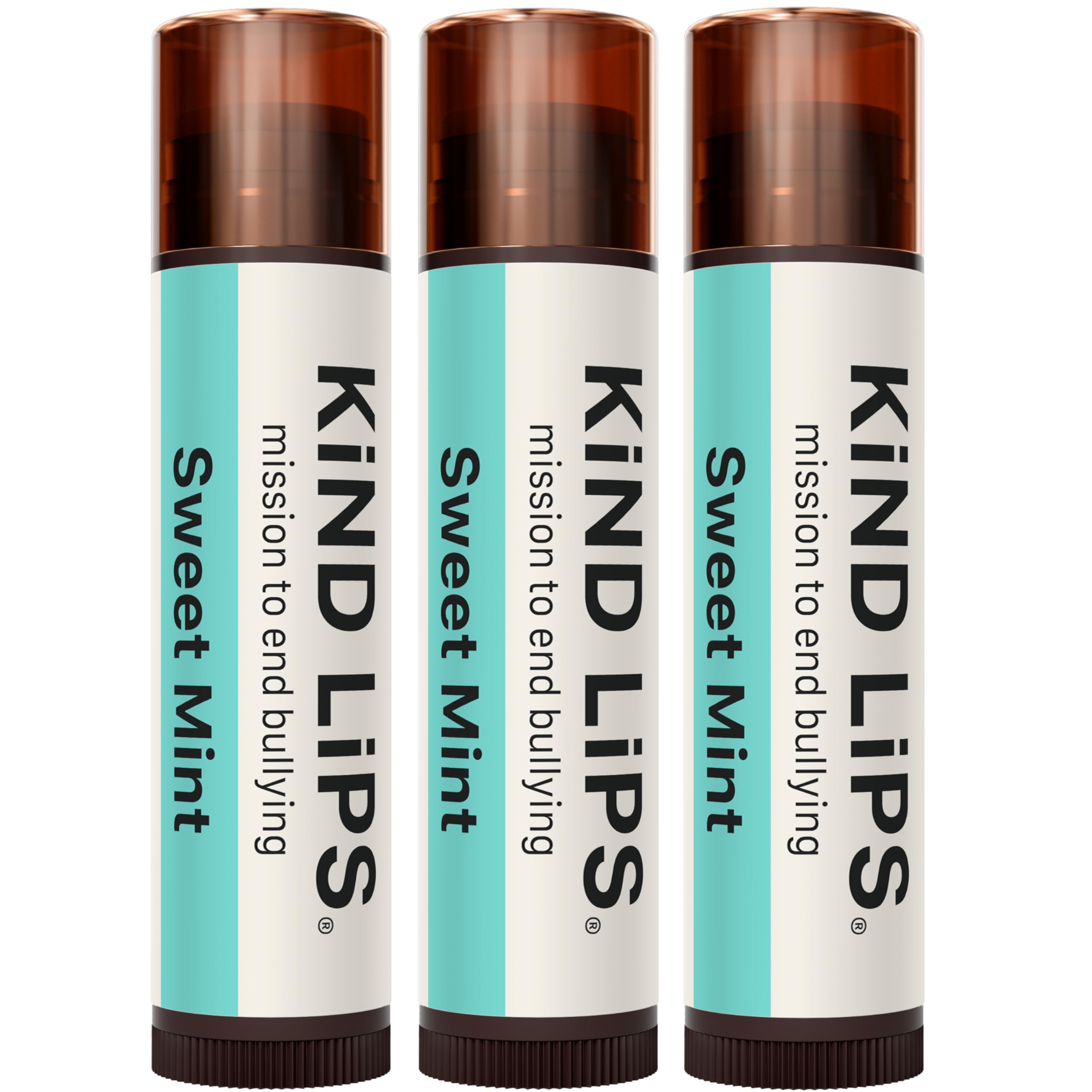 Kind Lips Organic Sweet Mint Lip Balm 3-Pack – Cooling, Hydration, USA Made