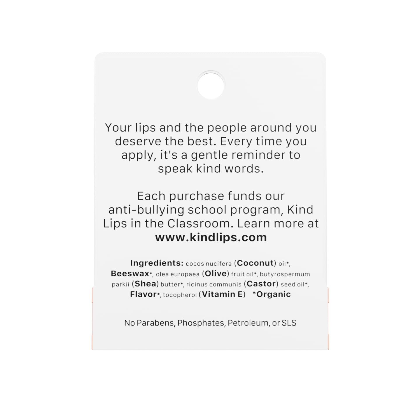 Kind Lips Georgia Peach Organic Lip Balm – 5 Pack | Natural Moisturizing Lip Care