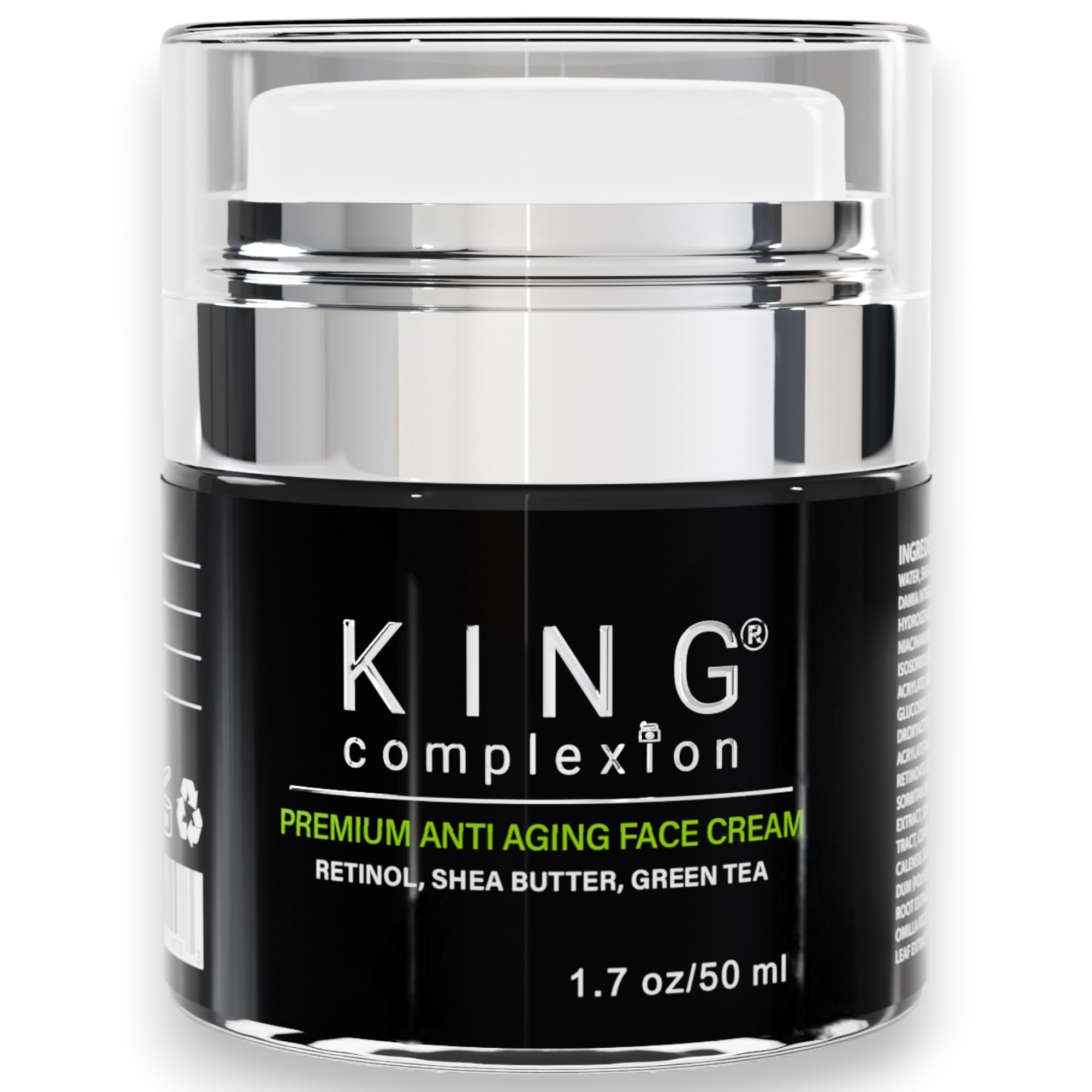 KING Complexion Mens Anti Aging Face Cream – Organic, Non-Greasy Retinol Moisturizer for All Skin Types | Black-Owned