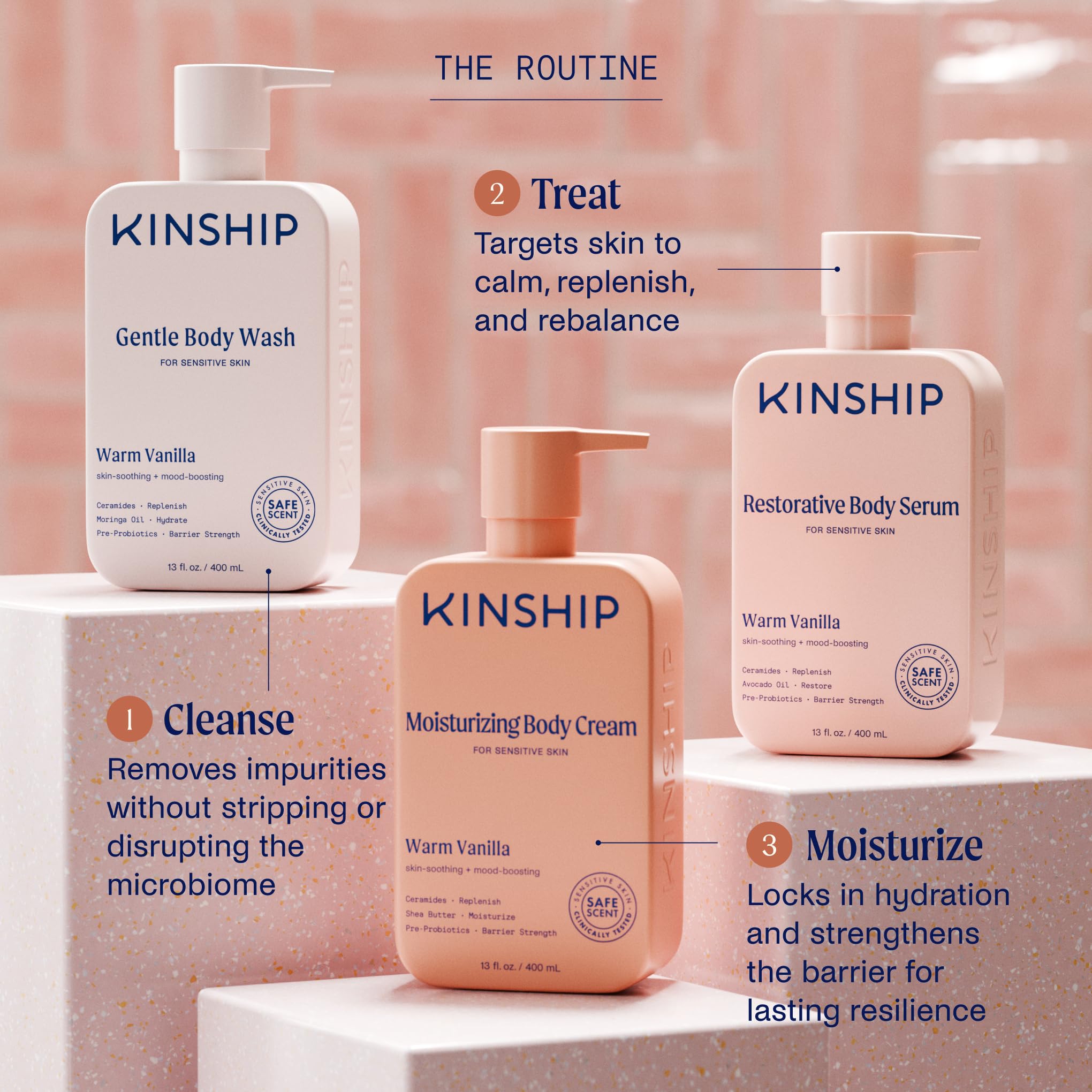 Kinship Restoring Body Serum for Dry Skin | Lightweight Hydration | Fragrance-Free, 13 oz