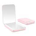 Kintion Rechargeable Pocket Mirror with Light – 1X/3X Magnification, 3-Color LED Lights, Pink