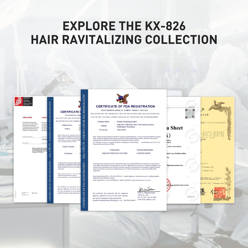 KINTOR 0.5% KX-826 Hair Regrowth Spray for Men – Plant-Based DHT Blocker, 60ml