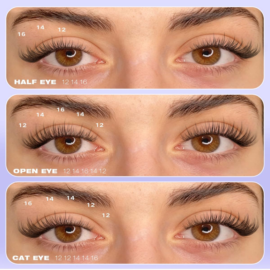 Kiromiro Natural Lash Clusters Kit 12–16mm C Curl | DIY Wispy Lashes with Bond & Seal & Tweezers