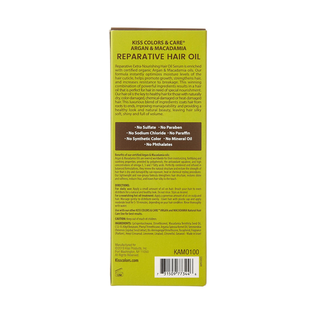 KISS Argan & Macadamia Reparative Hair Oil Serum 100mL