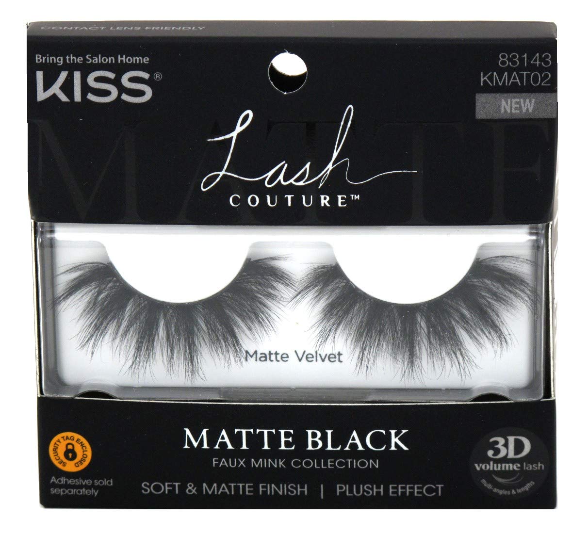 KISS Lash Couture Matte Black Matte Velvet — Pack of 6