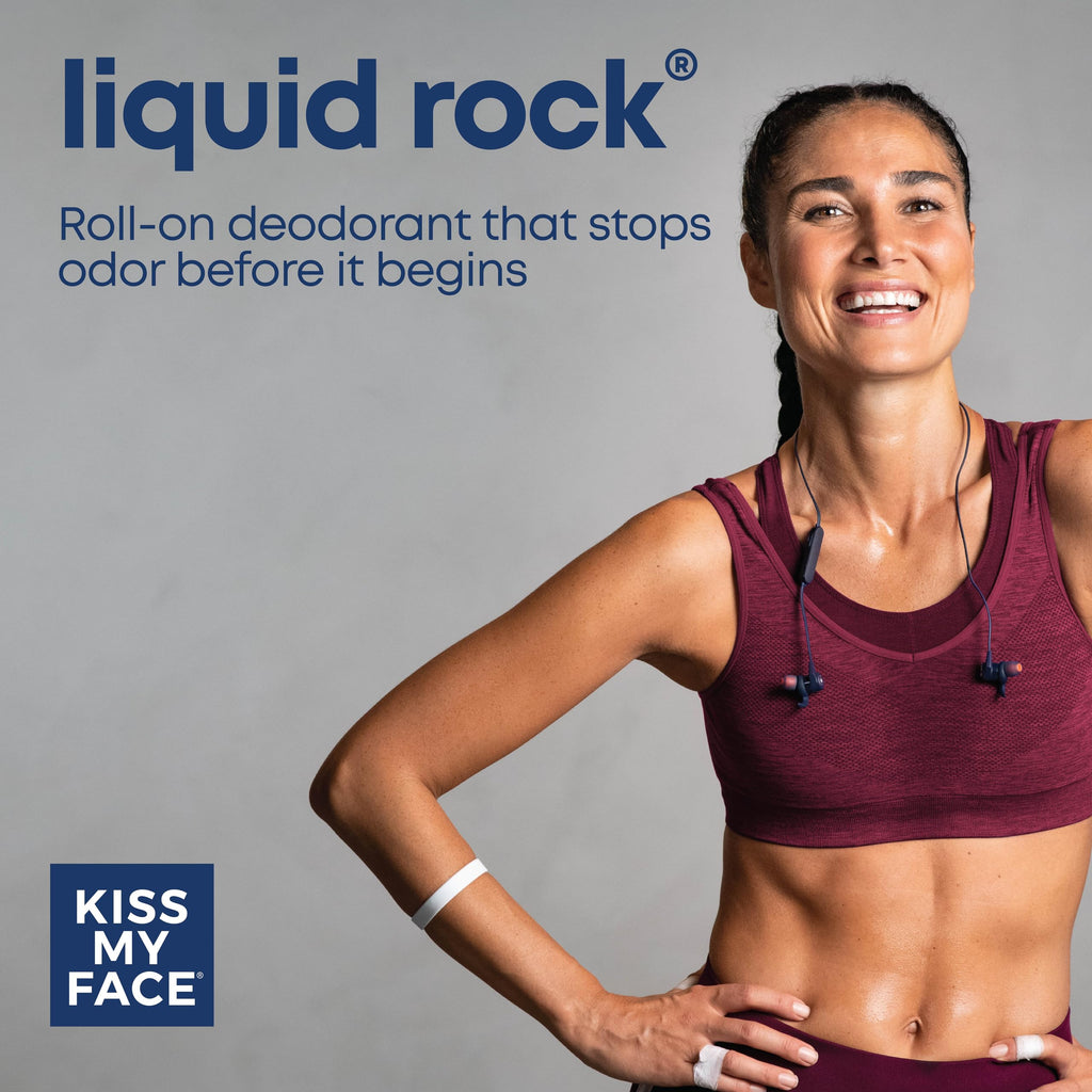 Kiss My Face Liquid Rock Roll-On Deodorant – Patchouli, Aluminum & Paraben Free, 3 oz