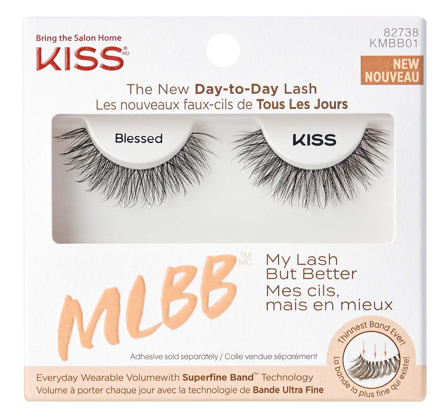 KISS Kiss My Lash But Better Blessed (Pack of 3) – Ultra-Thin Band, Everyday Wear